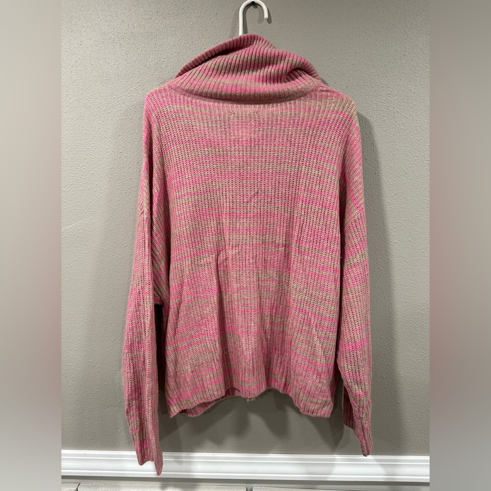 🚫sold🚫Aerie Pink And Brown Half Zip - Picture 4 of 6
